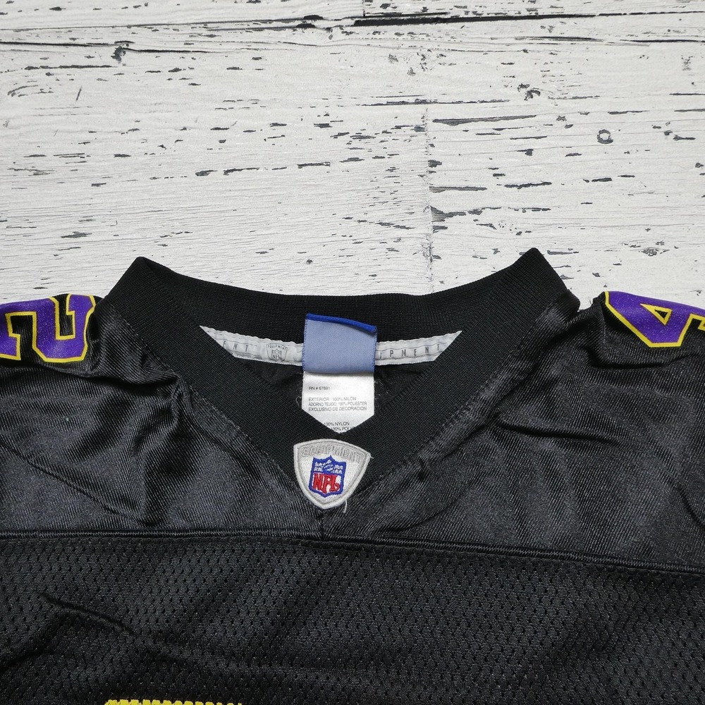 Minnesota Vikings Football Jersey Boys Medium Black NFL Reebok Sharper 42 - Picture 5 of 11